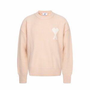 Ami Soft Pink Heart Sweater